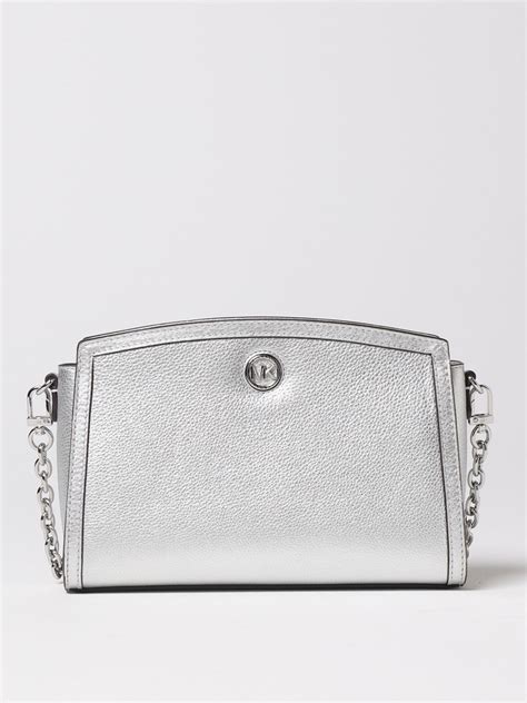 michael kors zilver haklaars|Michael Kors silver crossbody bag.